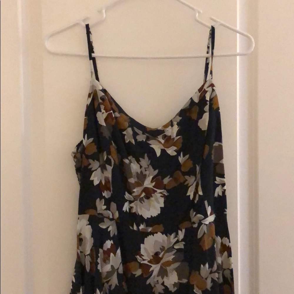 Old Navy XL Fit and Flare Navy Floral Dress